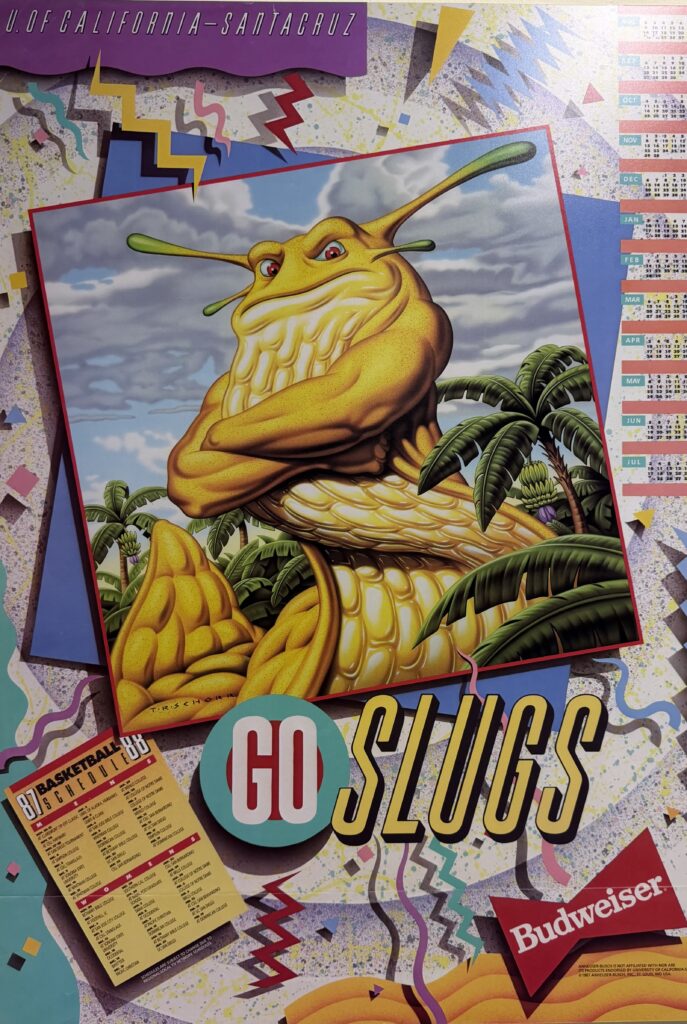 Budweiser poster featuring a banana slug