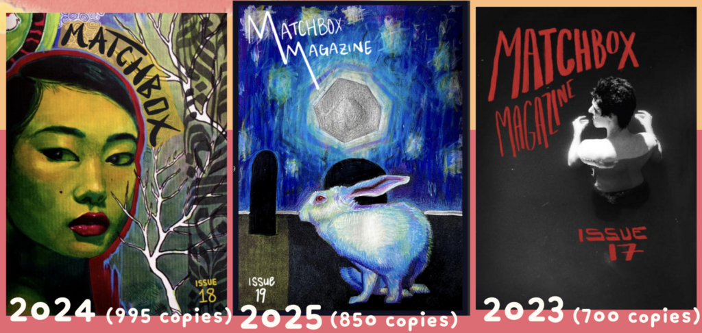Matchbox covers from three previous years
