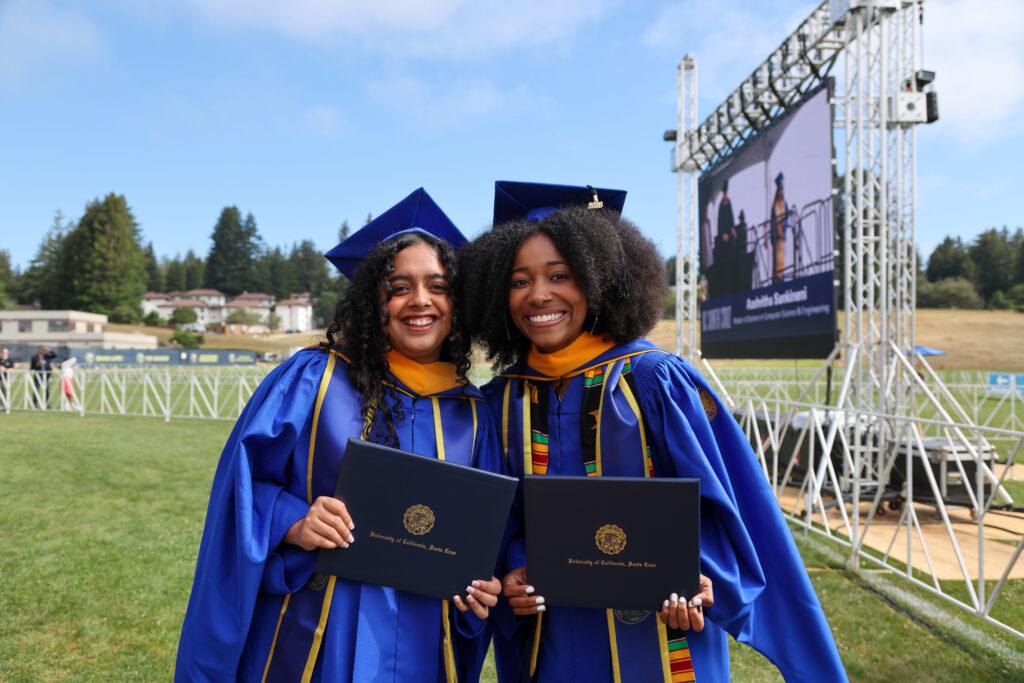 UCSC graduate students at commencement