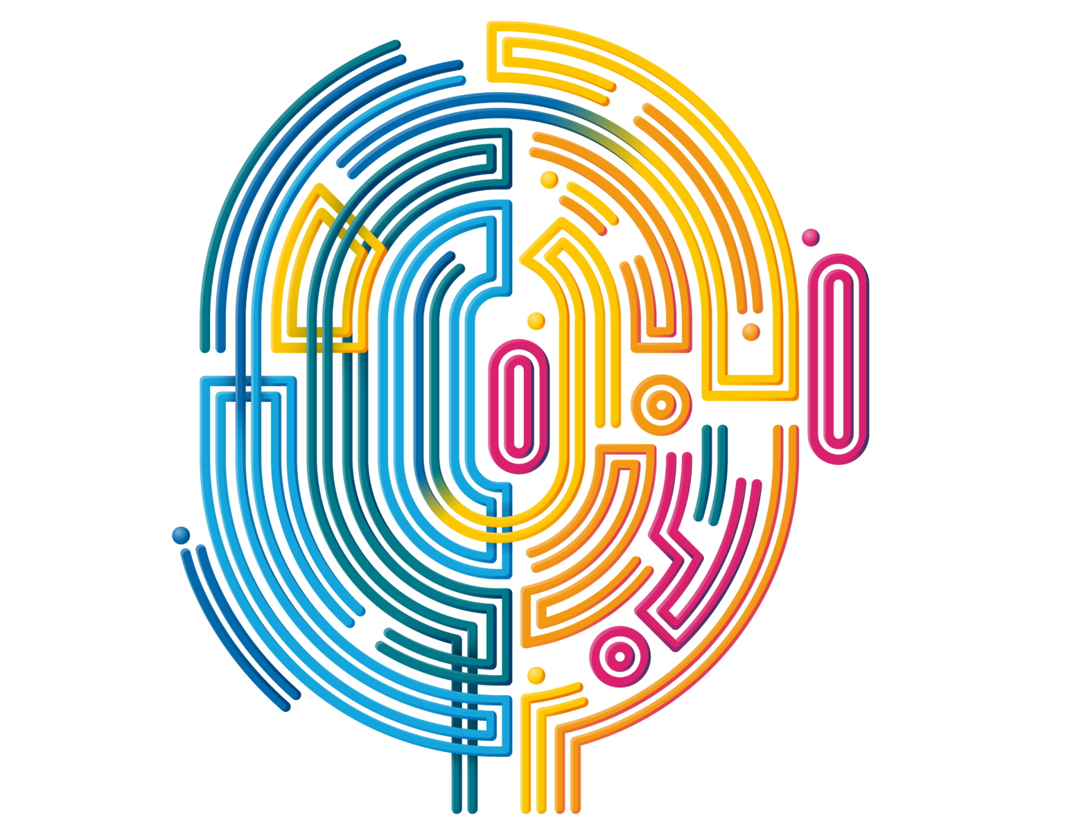 An abstract illustration of a human brain organoid.
