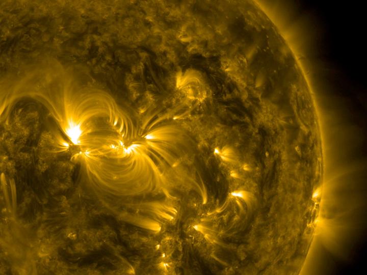 One broad active region sported a wonderful example of coiled magnetic field lines over almost a four-day period observed by NASA Solar Dynamics Observatory during July 15-18, 2016.