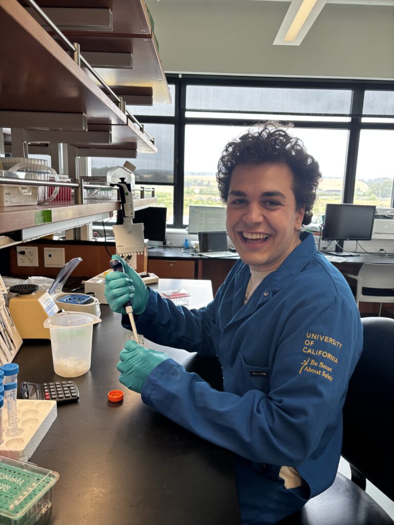 Owen Moosman in a lab.