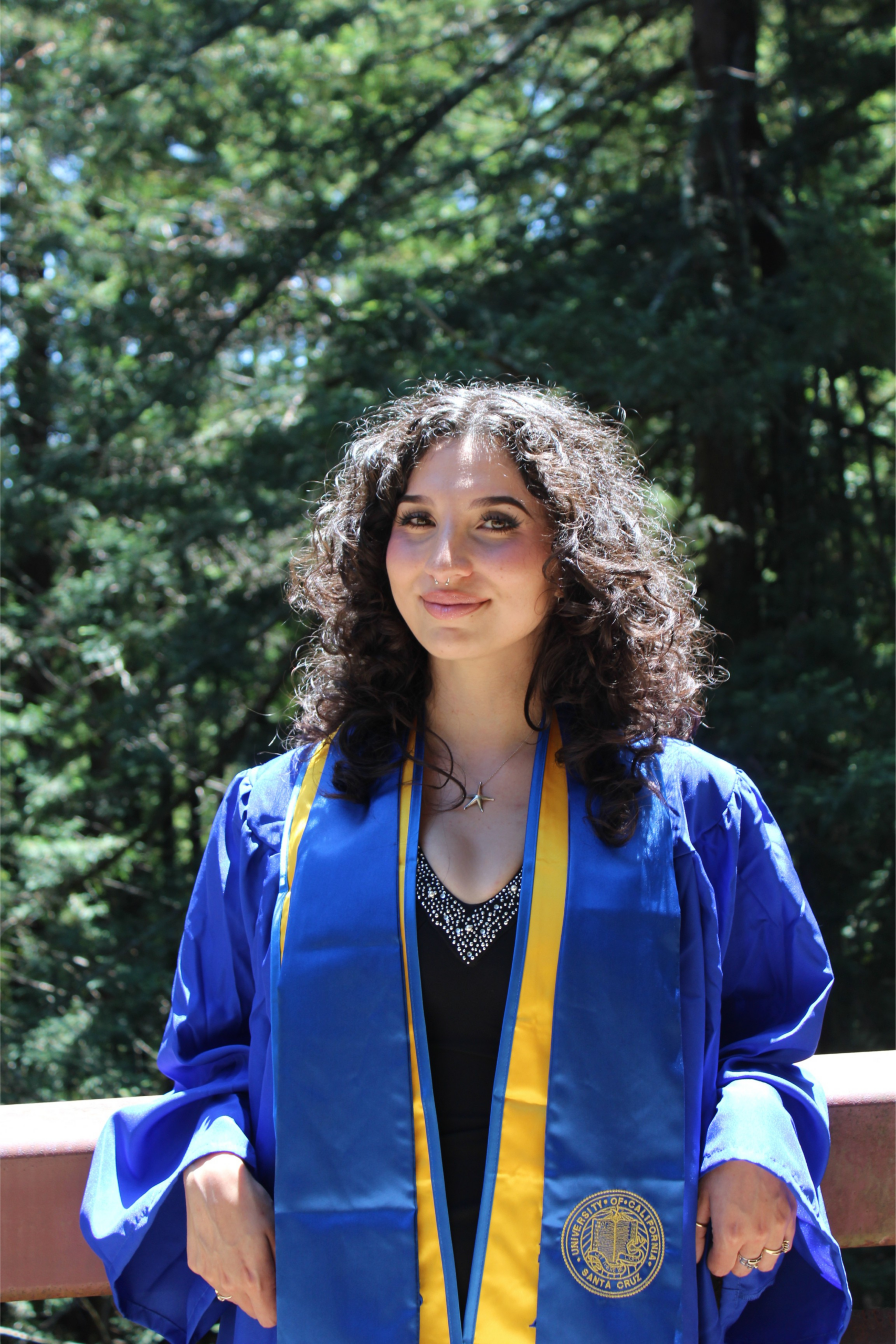 Serena Ramirez at UC Santa Cruz in graduation gear