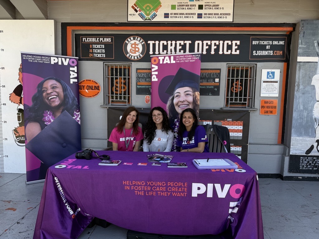Serena Ramirez tables at a Giants Game with Pivotal