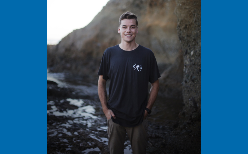 Portrait of Tim Vorenkamp standing on the shore