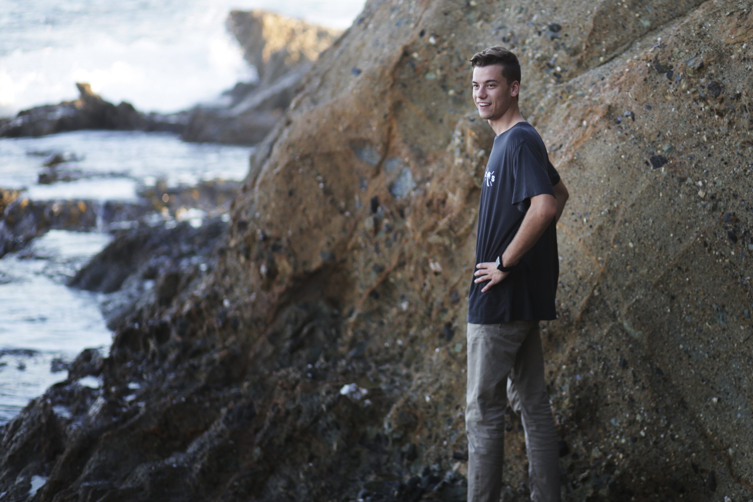 Portrait of Tim Vorenkamp standing on the shore