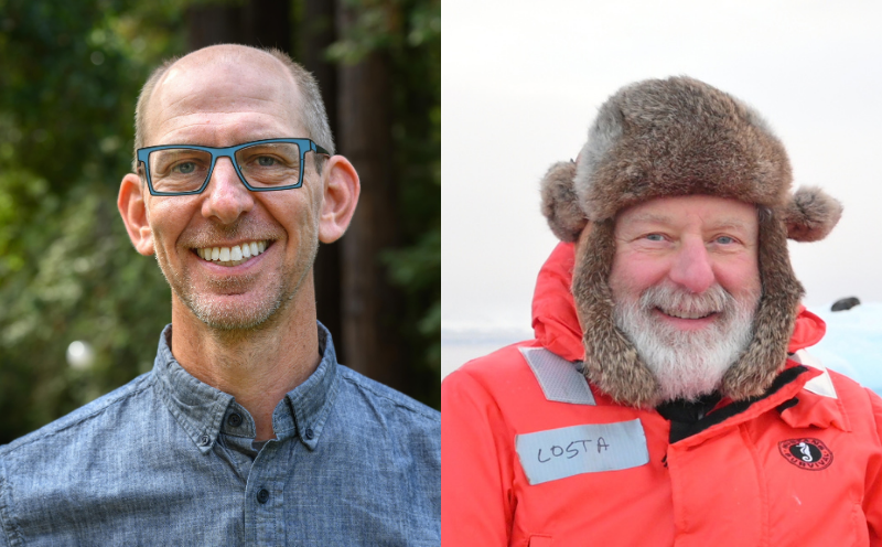 Composite image of Professors Fortney at left and Costa on the right
