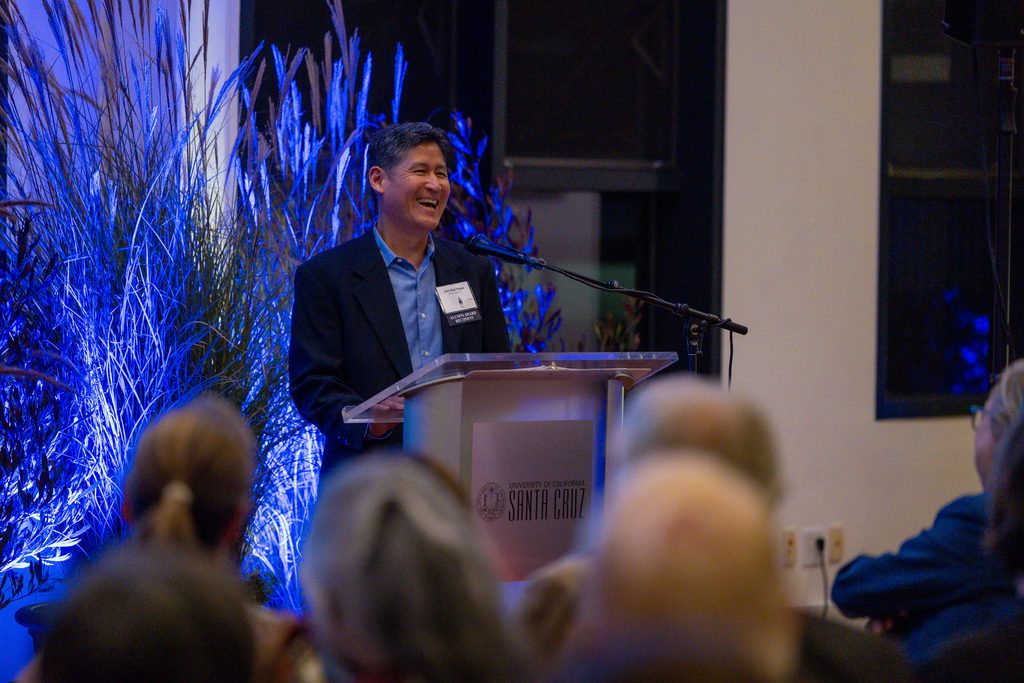 John Torigoe accepts his award at the podium