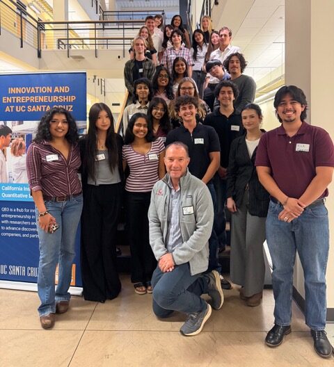 Richard Green with a group of students who completed QB3 internships