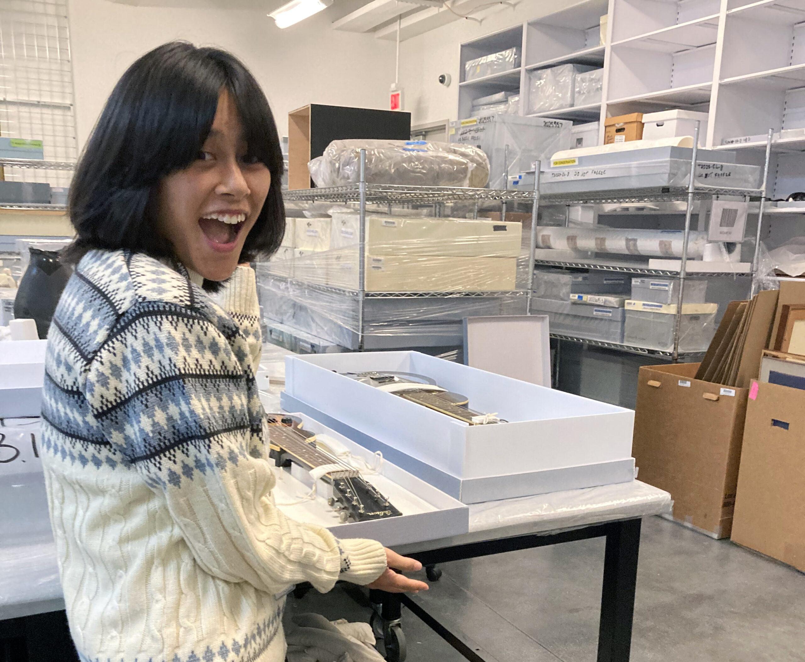 Momoko Nakazawa in the Autry archives