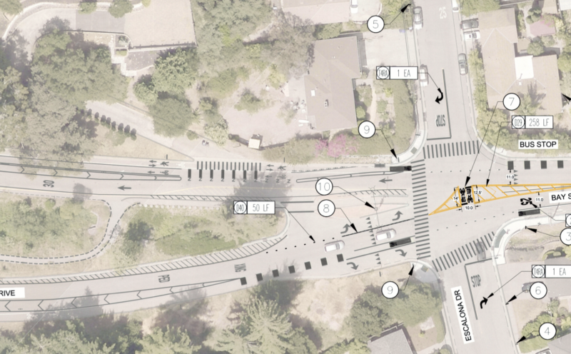 City of Santa Cruz to pilot safety improvements at intersection of Bay and Escalona drives