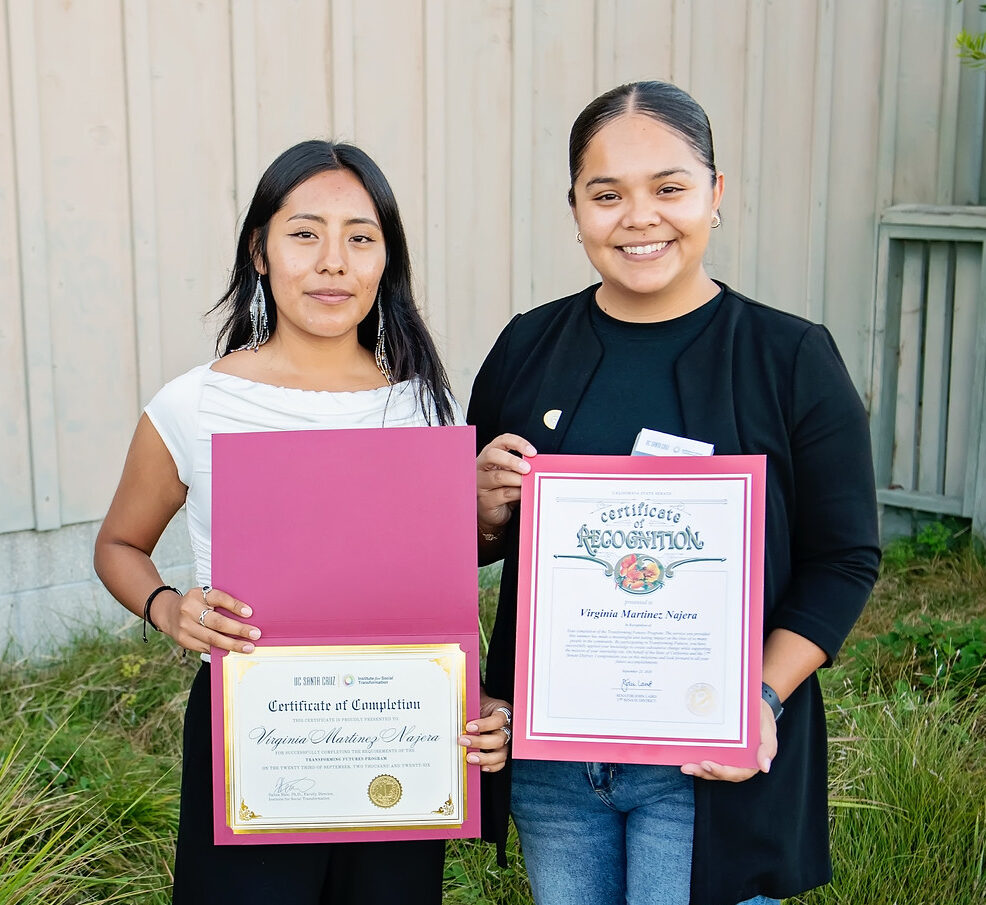 Virginia Martinez Najera with her supervisor, Emily Andrade